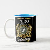 Het is een Pero-ding dat je niet kunt begrijpen Tweekleurige Koffiemok (Links)