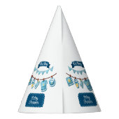Het is een Pet van een Jongen Baby shower Feesthoedjes (Achterkant)