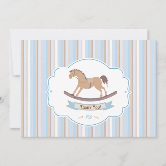 Het is een peuter die een paard aan het rammelen i bedankkaart (Voorkant)