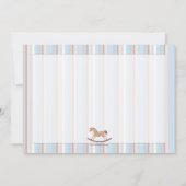 Het is een peuter die een paard aan het rammelen i bedankkaart (Achterkant)