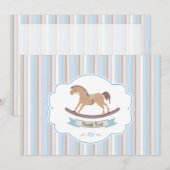 Het is een peuter die een paard aan het rammelen i bedankkaart (Voorkant / Achterkant)