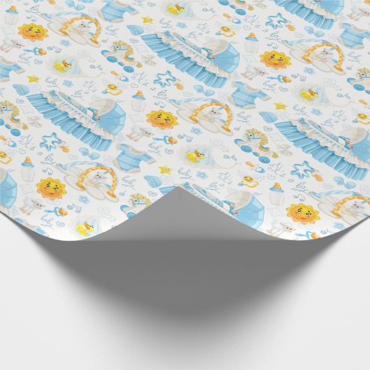 Het is een peuterpapier cadeaupapier (Hoek)