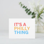 HET IS EEN PHILLY-DING FEESTDAGENKAART (Staand voorkant)
