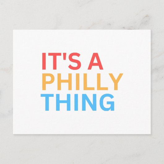 HET IS EEN PHILLY-DING FEESTDAGENKAART (Voorkant)