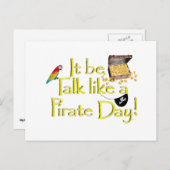 Het is een piraat dag. briefkaart (Voorkant / Achterkant)