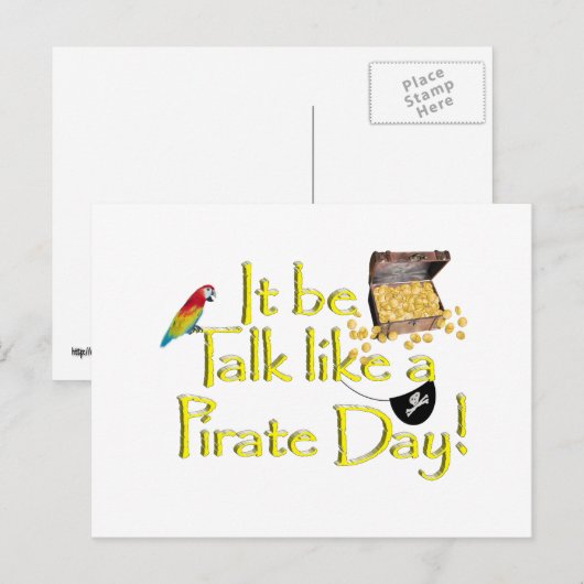 Het is een piraat dag. briefkaart (Voorkant / Achterkant)