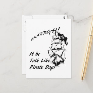 Het is een piraatdag briefkaart