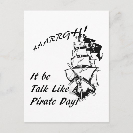 Het is een piraatdag briefkaart (Voorkant)