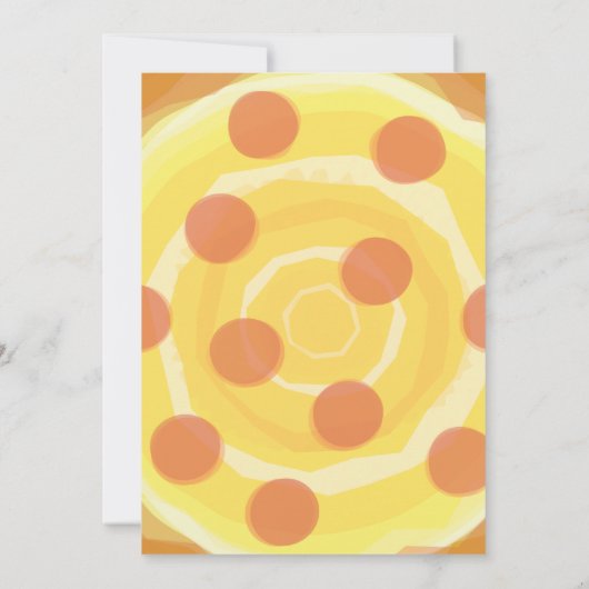 HET IS EEN PIZZA PARTIJ! Happy Birthday Party Invi Kaart (Achterkant)