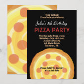 HET IS EEN PIZZA PARTIJ! Happy Birthday Party Invi Kaart (Voorkant / Achterkant)