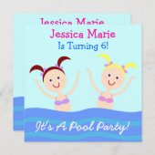 Het is een Pool Party. Kaart (Voorkant / Achterkant)