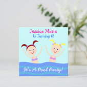 Het is een Pool Party. Kaart (Staand voorkant)