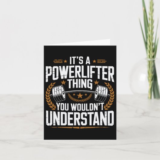 Het is een powerlifter die je niet zou begrijpen kaart (Voorkant)