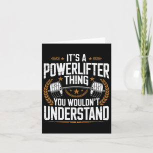 Het is een powerlifter die je niet zou begrijpen kaart