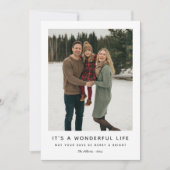 Het is een prachtig leven besneeuwde kerstfoto feestdagenkaart (Voorkant)