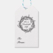 Het is een prachtig leven - Christmas Gift Label Cadeaulabel (Voorkant)