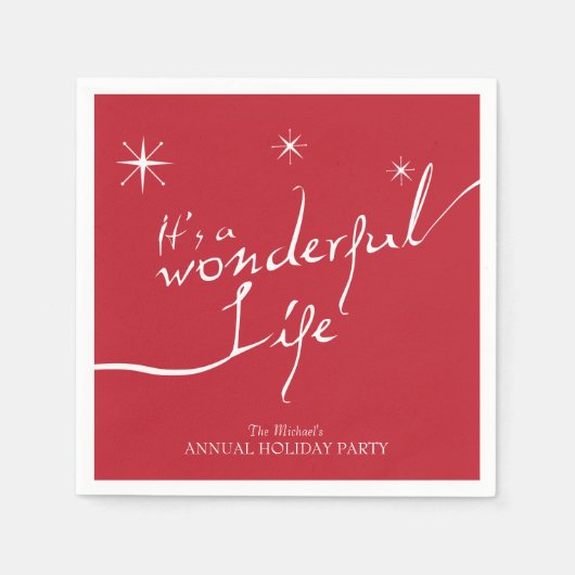 Het is een prachtig leven, een feestdag servet (Voorkant)