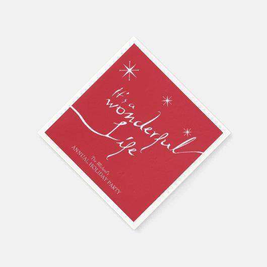 Het is een prachtig leven, een feestdag servet (Hoek)