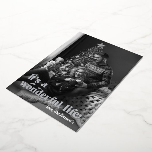 Het is een prachtig leven Goud Folie Foto Kaart (Gedraaid)
