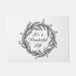 Het is een prachtig leven - kerstklep deurmat