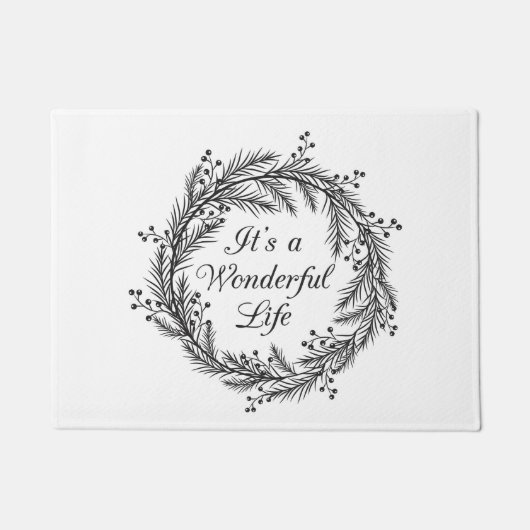 Het is een prachtig leven - kerstklep deurmat (Voorkant)