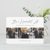 Het is een prachtig leven Kerstmis Nieuwjaar Foto Feestdagenkaart (Staand voorkant)