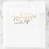 Het is een prachtig leven met goudkoorts rechthoekige sticker (Tas)