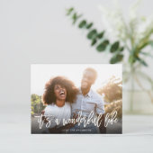 Het is een prachtig leven met Kerstmis Feestdagenkaart (Staand voorkant)