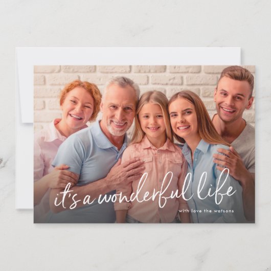 Het is een prachtig leven met Kerstmis One Foto Feestdagenkaart (Voorkant)