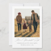 Het is een prachtig leven, moderne familie kerst feestdagenkaart (Voorkant)