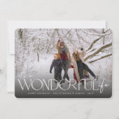 Het is een prachtig leven moderne klassieke minima feestdagenkaart (Voorkant)