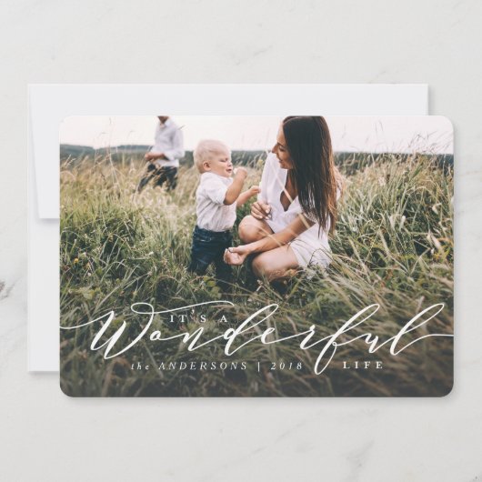 Het is een prachtig leven... moderne scriptfoto. (Voorkant)