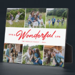 Het is een prachtig leven rode zes foto familie co fotoplaat<br><div class="desc">Vier favoriete familieherinneringen met deze collage met zes foto's met een "It's a beautiful life" -behandeling in rode en aangepaste tekst. Deze fotocollage is geweldig voor gezinnen, nieuwe baby's, grootouders en meer. Pas het aan voor het jaar, vakantie herinneringen, reizen, familiereünie en andere gelegenheden. De rode tekstkleur is vrolijk en...</div>