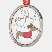 Het is een prachtig leven teckel kerst ornament (Links)