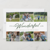 Het is een prachtig leven zes foto collage kerst feestdagenkaart (Voorkant)