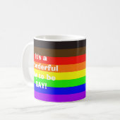 Het is een prachtige dag koffiemok (Voorkant links)