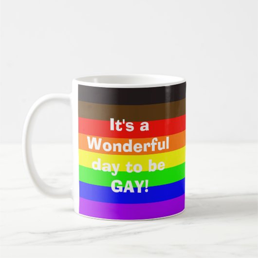 Het is een prachtige dag koffiemok (Links)