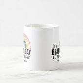 Het is een prachtige dag, leraar naam koffie Mok (Center)