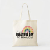 Het is een prachtige dag mam-regenboog tote bag (Voorkant)