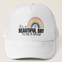 Het is een prachtige dag mam-regenboog trucker pet
