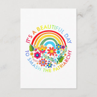 Het is een prachtige dag om de patriarchie Femini  Informatiekaartje