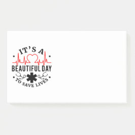 Het is een prachtige dag om levens te redden post-it® notes