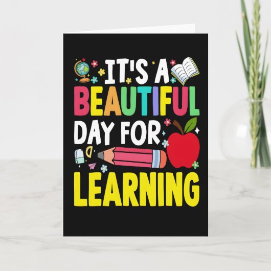 Het is een prachtige dag om te leren 100 dagen sch kaart (Voorkant)