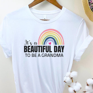 Het is een prachtige dag oma's zwangerschapsaankon t-shirt