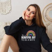 Het is een prachtige dag vrouw Rainbow Black Hoodi Hoodie