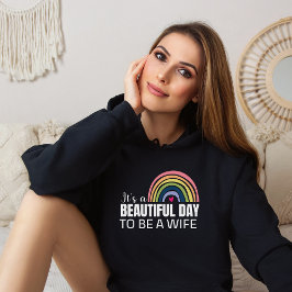 Het is een prachtige dag vrouw Rainbow Black Hoodi Hoodie