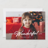 Het is een prachtige eenvoudige kerstfoto feestdagenkaart (Voorkant)