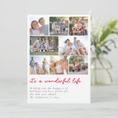 Het is een prachtige foto Collage Feestdagenkaart (Staand voorkant)