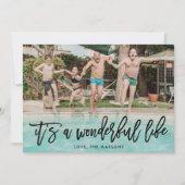 Het is een prachtige kerstfoto van het leven Onyx Feestdagenkaart (Voorkant)