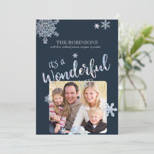 Het is een prachtige kerstkaart (Staand voorkant)